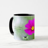 Tasse mit Cosmea-Blüte und Psalm (Vorderseite Links)