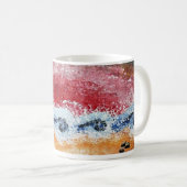 Tasse mit Crashing Waves in Red & Blue (VorderseiteRechts)