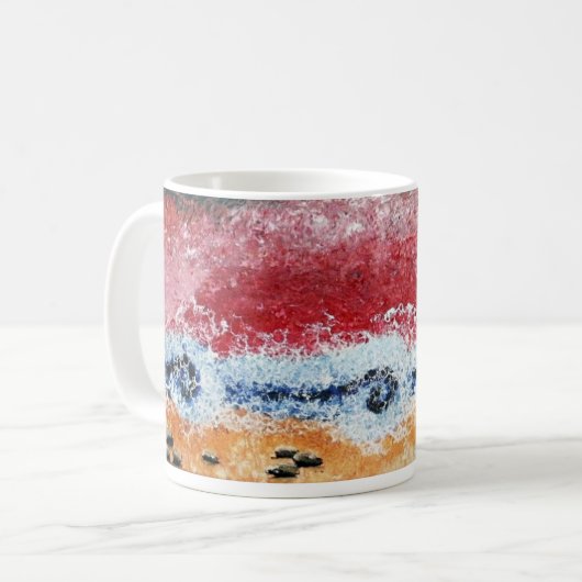 Tasse mit Crashing Waves in Red & Blue (Vorderseite Links)