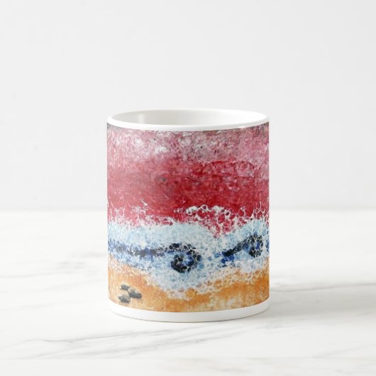 Tasse mit Crashing Waves in Red & Blue (Mittel)