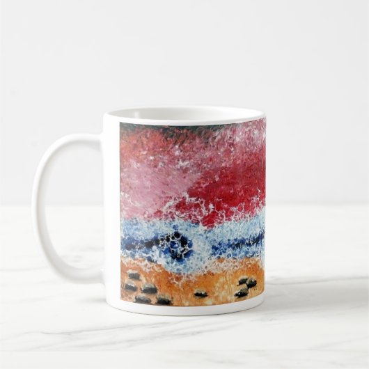 Tasse mit Crashing Waves in Red & Blue (Links)