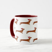 Tasse mit Dackelmuster (Vorderseite Links)