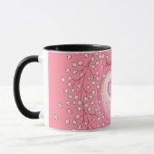 Tasse mit Daisis und Muschel in Rosa (Links)