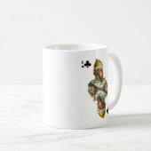 Tasse mit dem Bild des Kartenkönigs des Kreuzes (VorderseiteRechts)