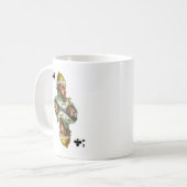 Tasse mit dem Bild des Kartenkönigs des Kreuzes (Vorderseite Links)
