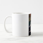 Tasse mit dem Bild von Affe und Slogan (Links)