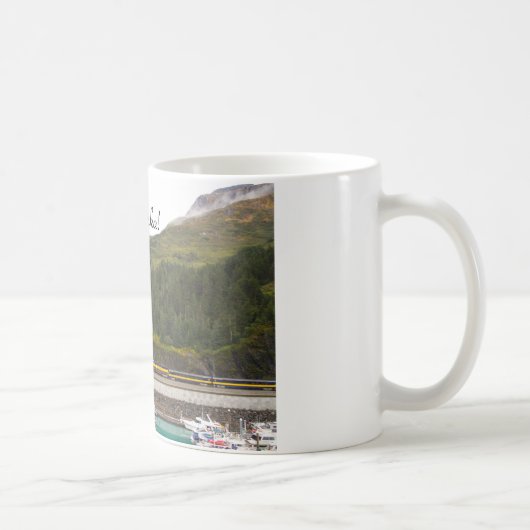 Tasse mit dem Foto der Berge von Alaska, Zug (Rechts)