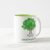 Tasse mit dem Limonen Grün-Innere - links (VorderseiteRechts)