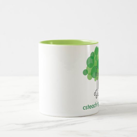 Tasse mit dem Limonen Grün-Innere - links (Mittel)