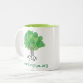 Tasse mit dem Limonen Grün-Innere - recht (Vorderseite Links)