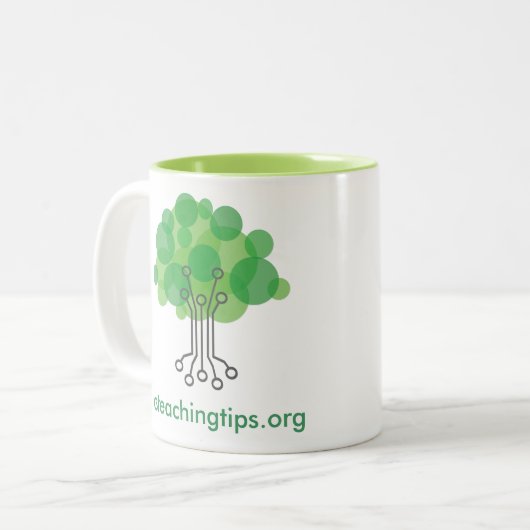 Tasse mit dem Limonen Grün-Innere - recht (Vorderseite Links)