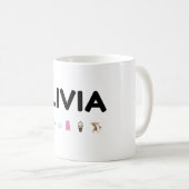 Tasse mit dem Namen Olivia (VorderseiteRechts)
