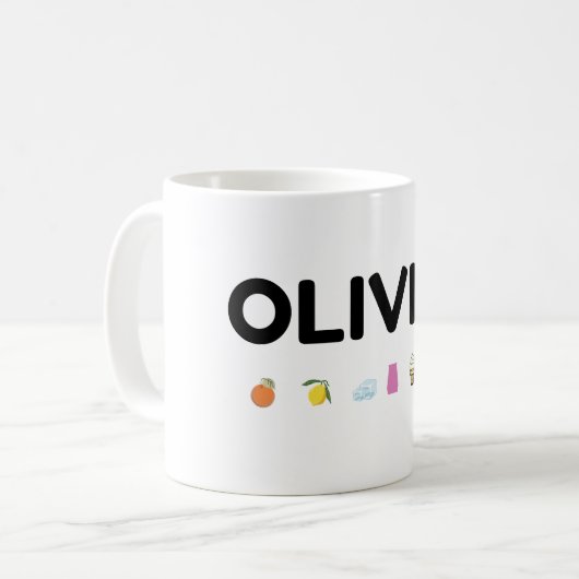 Tasse mit dem Namen Olivia (Vorderseite Links)