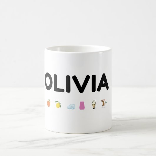 Tasse mit dem Namen Olivia (Mittel)