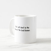 Tasse mit dem Scripture und Sonnenuntergang (Vorderseite Links)