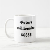 Tasse mit dem Text "Future Millionaire" (Links)