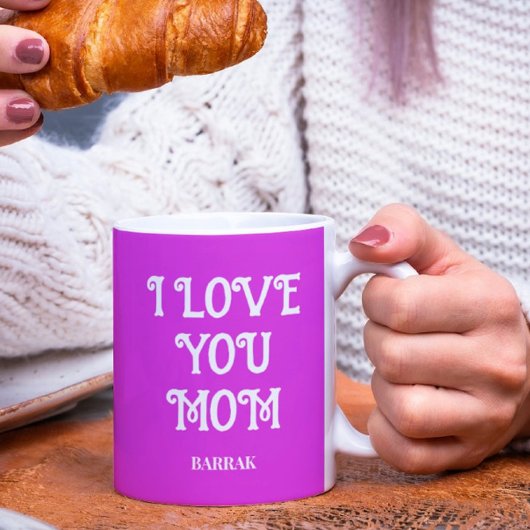 Tasse mit dem Text "I Liebe You Mama" und individu