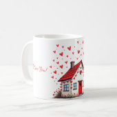 Tasse mit dem Valentinstag-Design (Vorderseite Links)