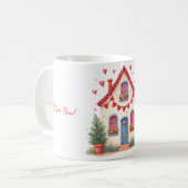 Tasse mit dem Valentinstag-Design (Vorderseite Links)