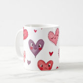 Tasse mit dem Valentinstag-Design (Vorderseite Links)