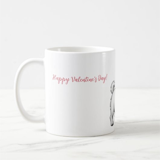 Tasse mit dem Valentinstag-Design (Links)