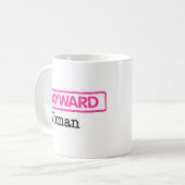 Tasse mit dem Wayward-Frauenlogo (Vorderseite Links)