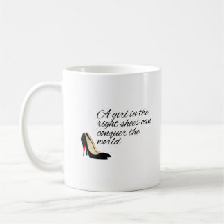 Tasse mit den richtigen Schuhen