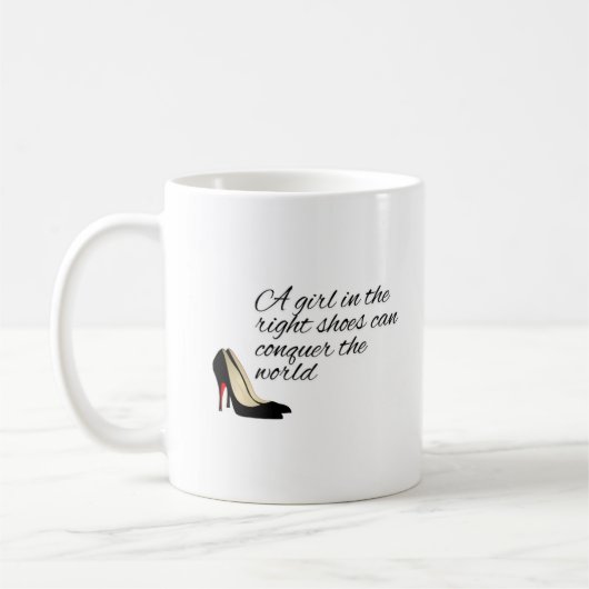 Tasse mit den richtigen Schuhen (Links)