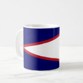 Tasse mit der Fahne Amerikanisch-Samoas-USA (Vorderseite Links)