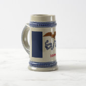 Tasse mit der Fahne des Staat Iowa - USA (Vorderseite Links)