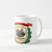 Tasse mit der Fahne des Staat West Virginia - USA (VorderseiteRechts)