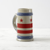 Tasse mit der Fahne Washington DC-USA (Vorderseite Links)