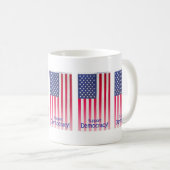 Tasse mit der Flag-Meldung "Support Democracy" (VorderseiteRechts)