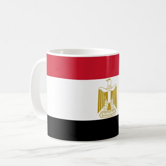 Tasse mit der Flagge Ägyptens (Vorderseite Links)