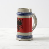 Tasse mit der Flagge Albaniens (VorderseiteRechts)