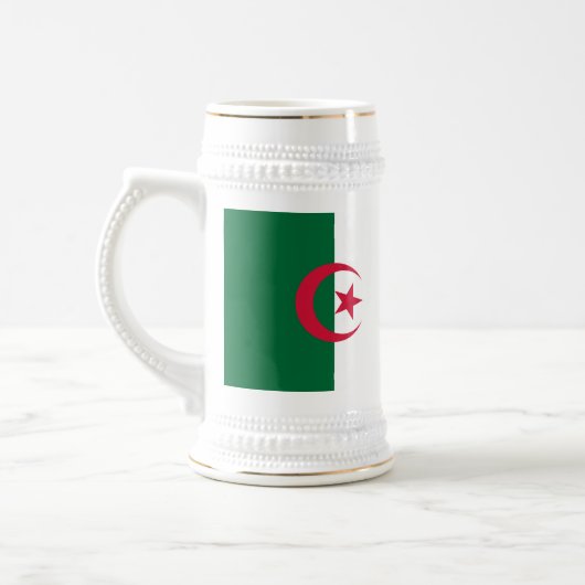 Tasse mit der Flagge Algeriens (Links)