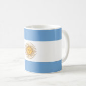 Tasse mit der Flagge Argentiniens (VorderseiteRechts)