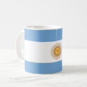 Tasse mit der Flagge Argentiniens (Vorderseite Links)