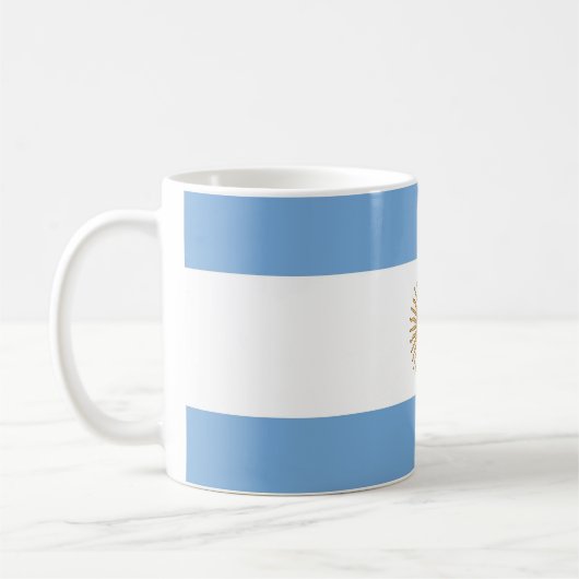 Tasse mit der Flagge Argentiniens (Links)