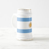Tasse mit der Flagge Argentiniens (Vorderseite Links)