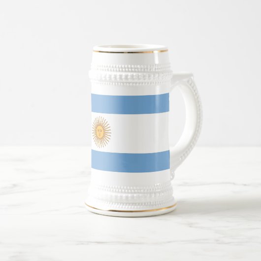 Tasse mit der Flagge Argentiniens (VorderseiteRechts)