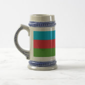 Tasse mit der Flagge Aserbaidschans (Links)