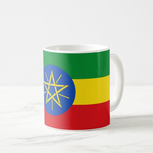 Tasse mit der Flagge Äthiopiens (VorderseiteRechts)