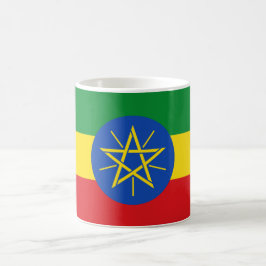 Tasse mit der Flagge Äthiopiens