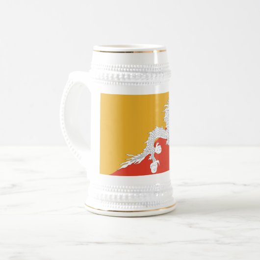 Tasse mit der Flagge Bhutans (Vorderseite Links)