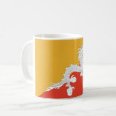 Tasse mit der Flagge Bhutans (Vorderseite Links)