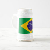 Tasse mit der Flagge Brasiliens (Vorderseite Links)