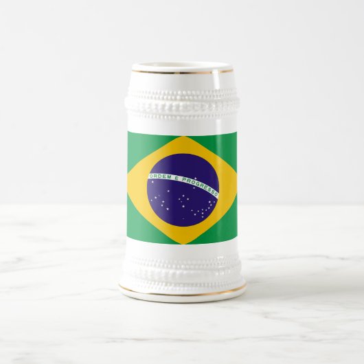 Tasse mit der Flagge Brasiliens (Mittel)
