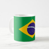 Tasse mit der Flagge Brasiliens (Vorderseite Links)