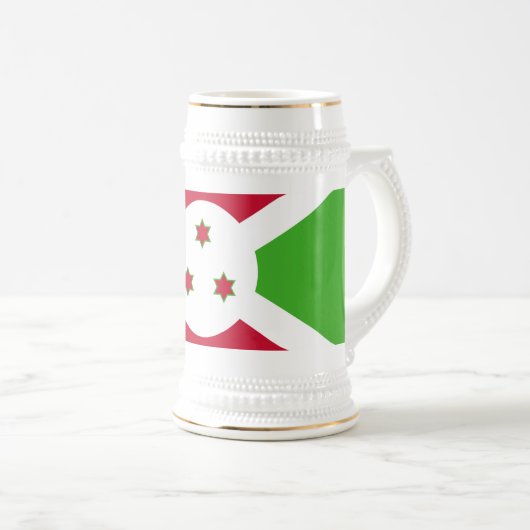 Tasse mit der Flagge Burundis (VorderseiteRechts)